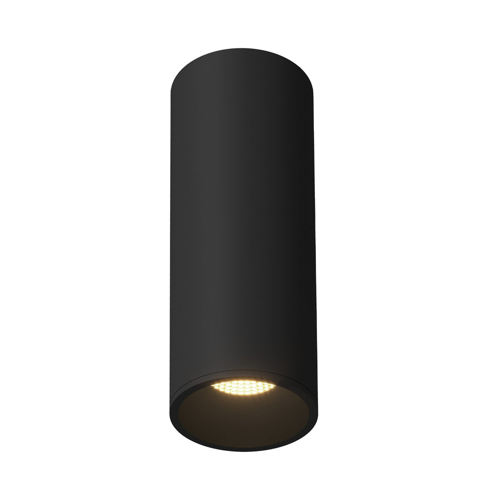Lorna 12-in (4-in Dia.) 36 Degree Optic Black LED Flush Mount by KUZCO