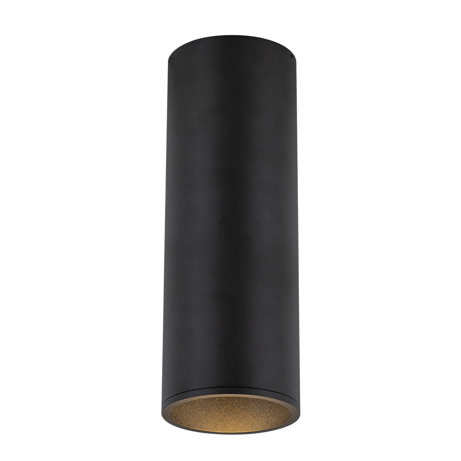 Lorna 12-in (4-in Dia.) 36 Degree Optic Black LED Flush Mount by KUZCO