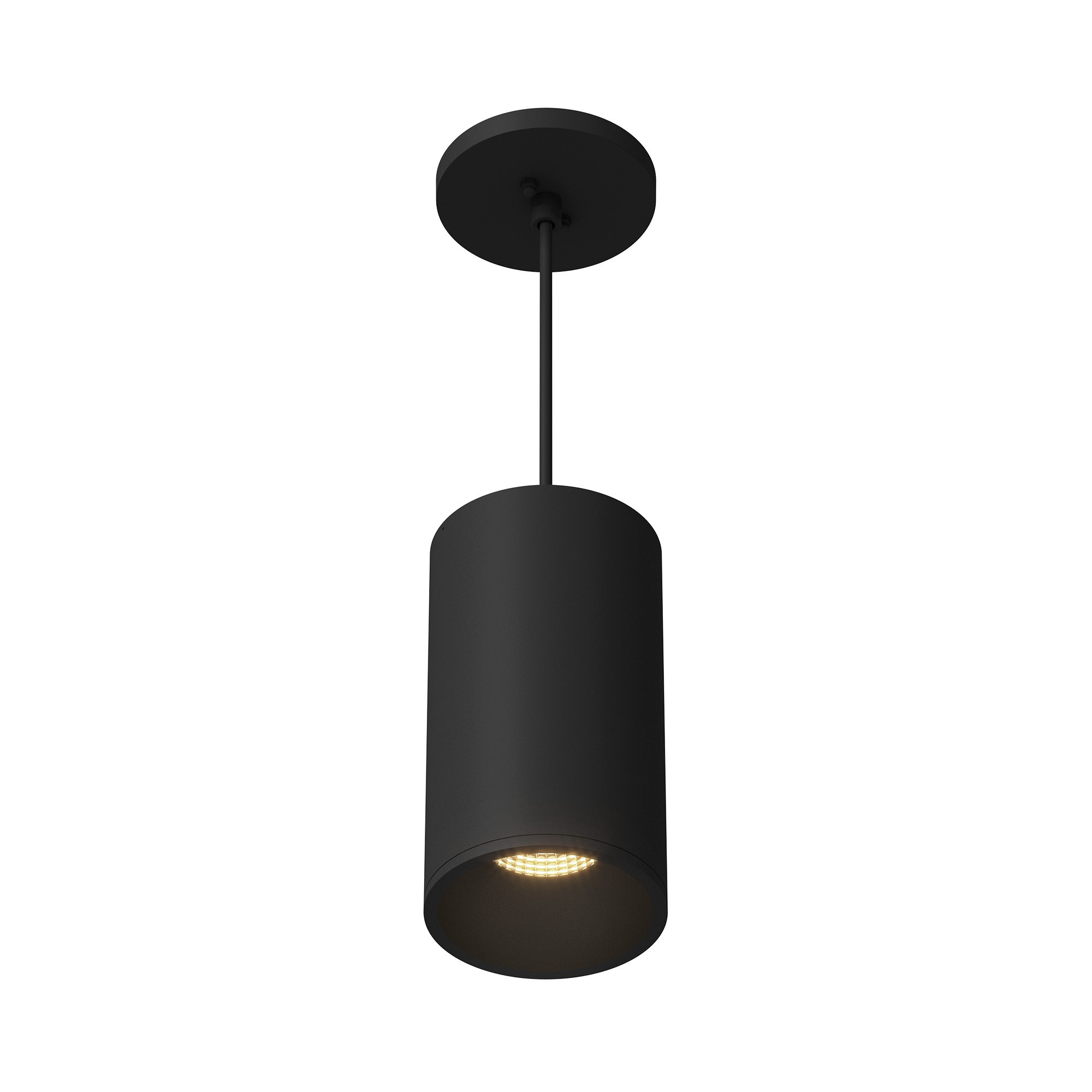 Lorna 8-in (4-in Dia.) 36 Degree Optic Black LED Pendant by KUZCO