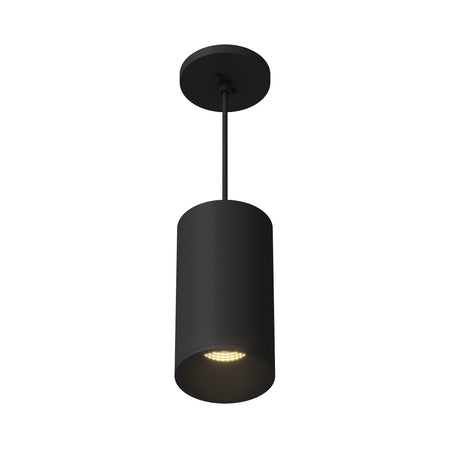 Lorna 8-in (4-in Dia.) 36 Degree Optic Black LED Pendant by KUZCO