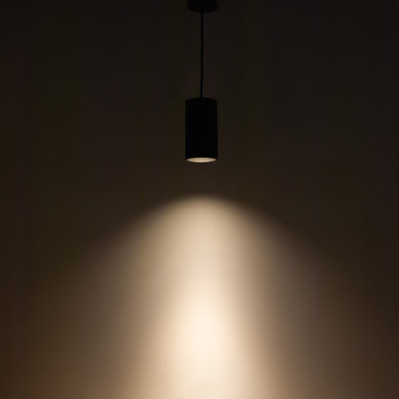 Lorna 8-in (4-in Dia.) 36 Degree Optic Black LED Pendant by KUZCO