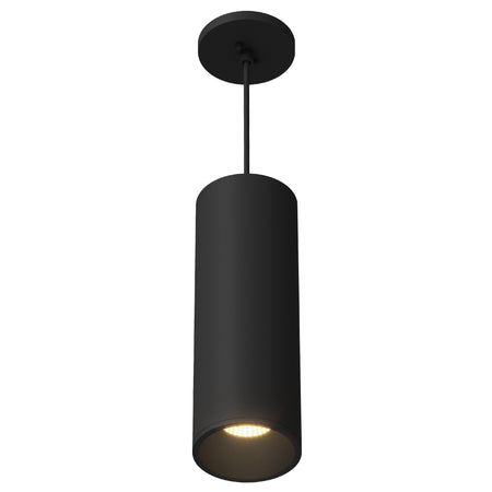 Lorna 13-in (4-in Dia.) 36 Degree Optic Black LED Pendant by KUZCO