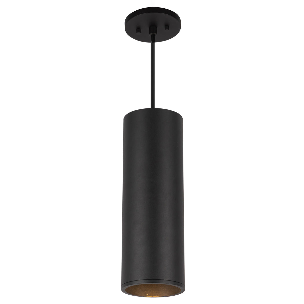 Lorna 13-in (4-in Dia.) 36 Degree Optic Black LED Pendant by KUZCO