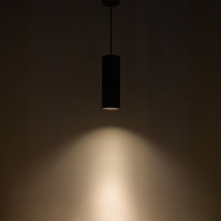 Lorna 13-in (4-in Dia.) 36 Degree Optic Black LED Pendant by KUZCO