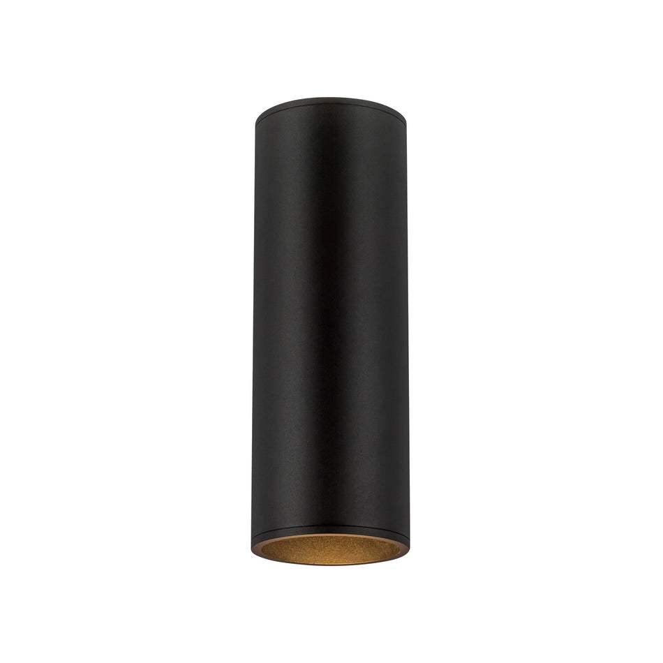 Lorna 12-in (4-in Dia.) 36 Degree Optic Black LED Wall Sconce Up/Down Light by KUZCO