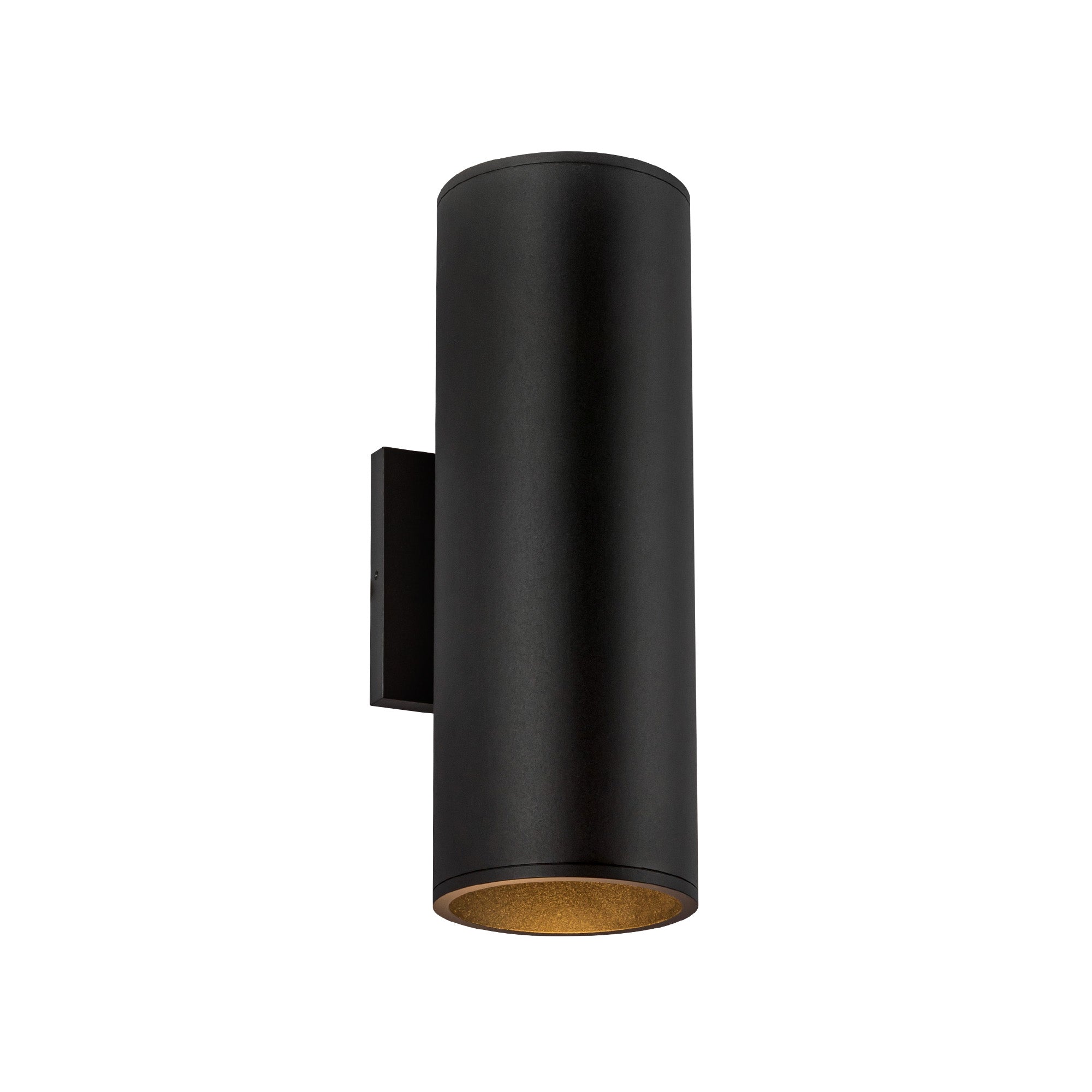 Lorna 12-in (4-in Dia.) 36 Degree Optic Black LED Wall Sconce Up/Down Light by KUZCO