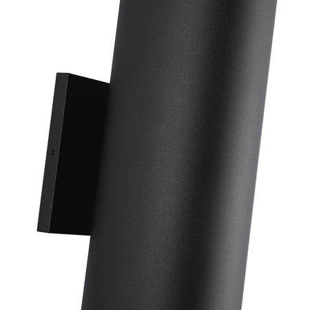 Lorna 12-in (4-in Dia.) 36 Degree Optic Black LED Wall Sconce Up/Down Light by KUZCO