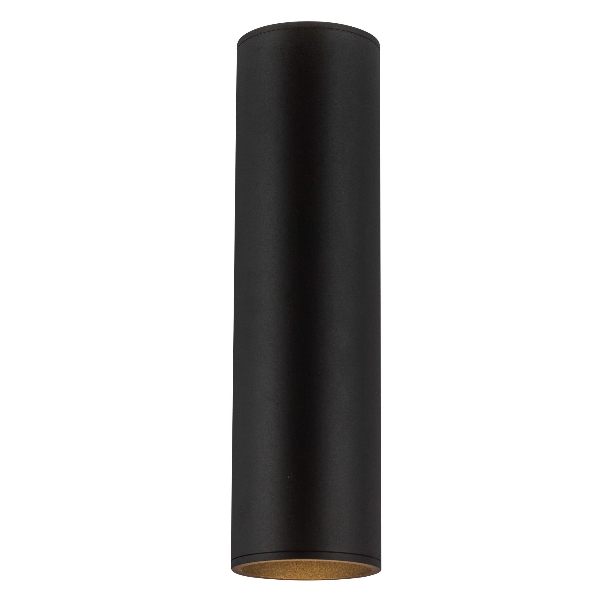 Lorna 16-in (4-in Dia.) 36 Degree Optic Black LED Wall Sconce Up/Down Light by KUZCO
