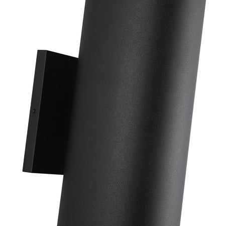 Lorna 16-in (4-in Dia.) 36 Degree Optic Black LED Wall Sconce Up/Down Light by KUZCO