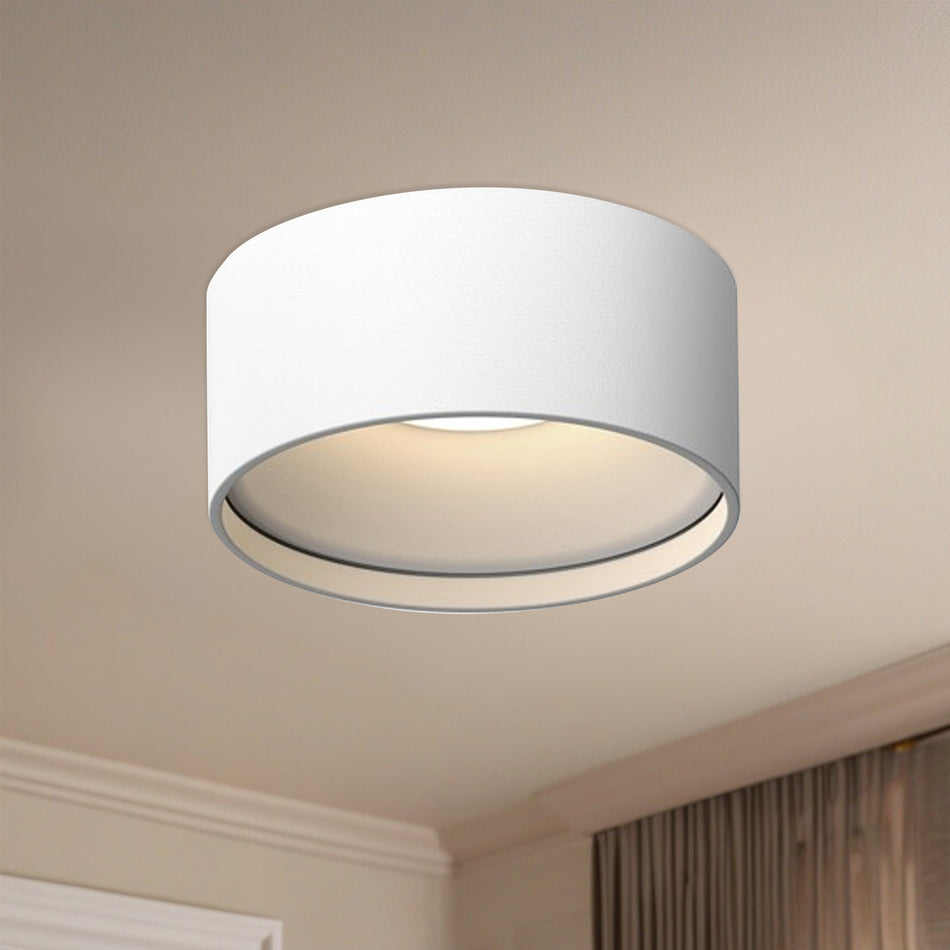 Lucci 5-in White LED Flush Mount by KUZCO