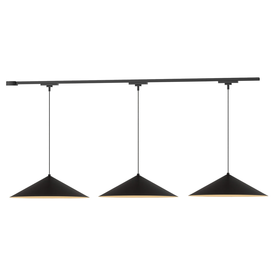 Luiz 81-in Black dimmable LED Trilo Ceiling Kit