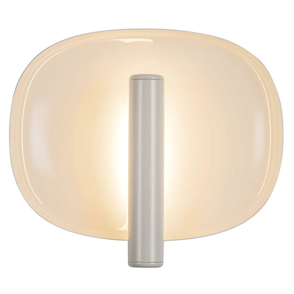 Lustre 9-in White dimmable LED Wall Sconce