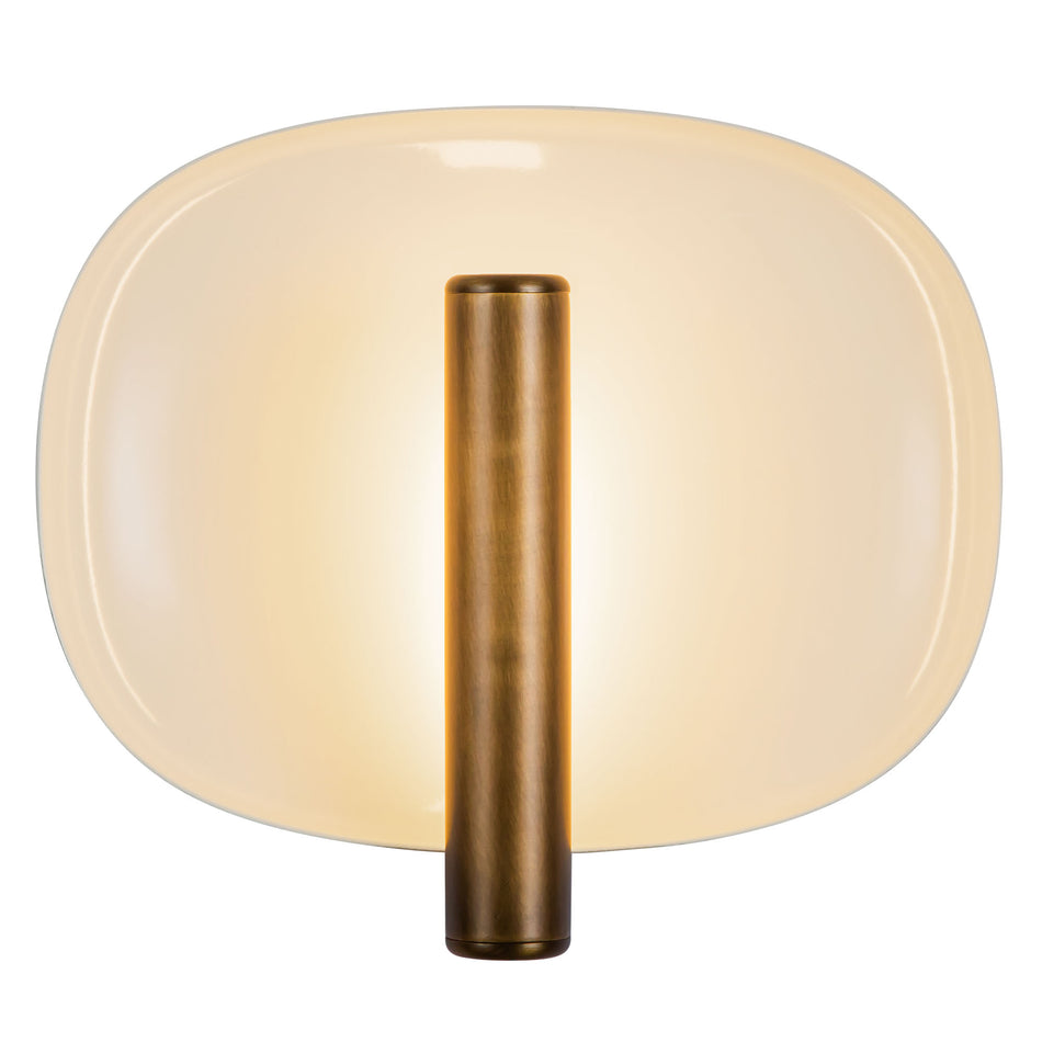 Lustre 9-in White dimmable LED Wall Sconce