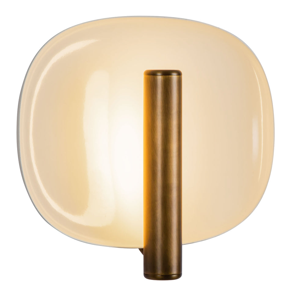 Lustre 9-in White dimmable LED Wall Sconce