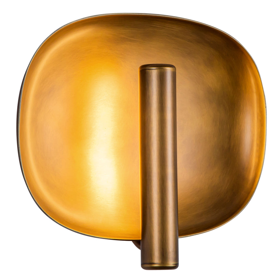 Lustre 9-in Brass dimmable LED Wall Sconce