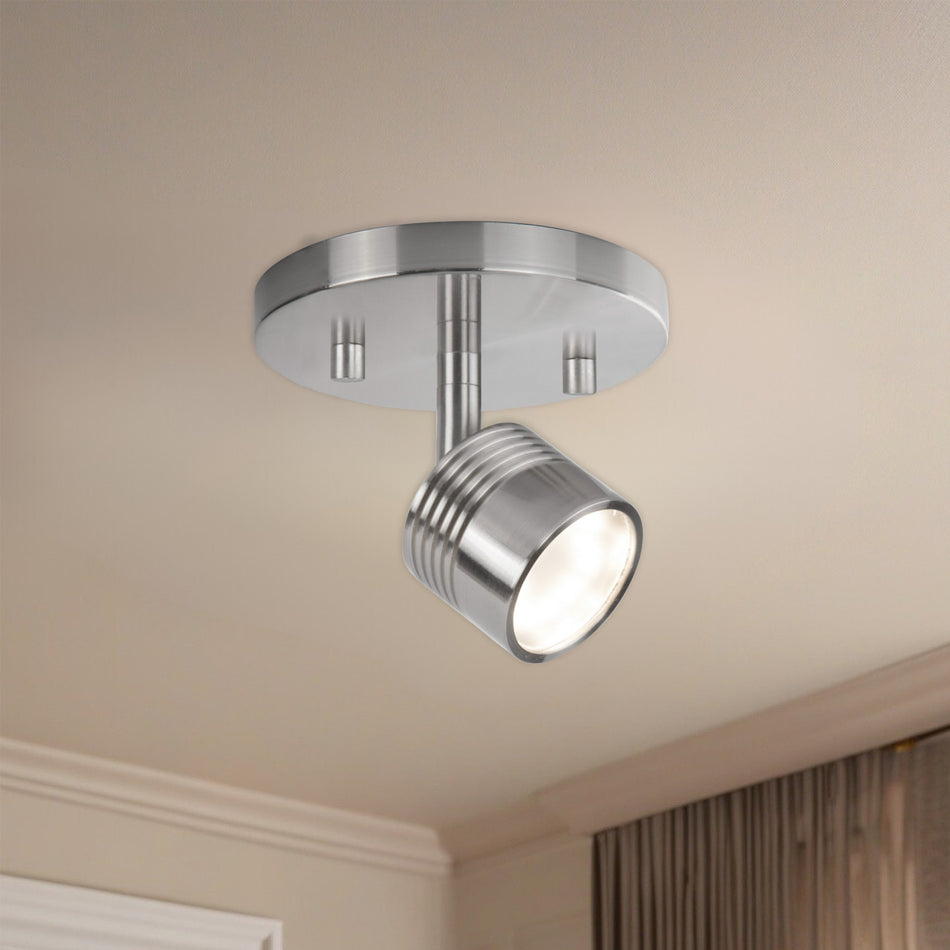 Lyra 6-in Brushed Nickel LED Track Lights by KUZCO