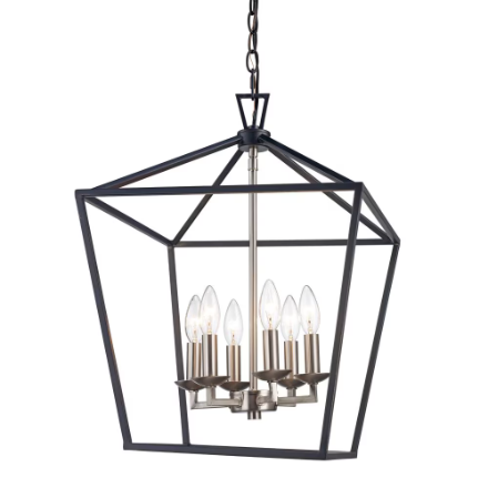Lacey 16" Pendant Style Cage Chandelier by TransGlobe