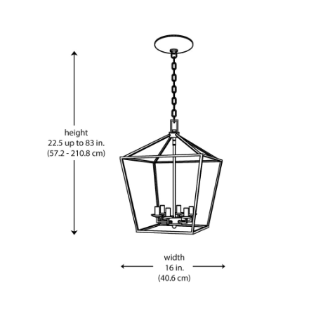 Lacey 16" Pendant Style Cage Chandelier by TransGlobe