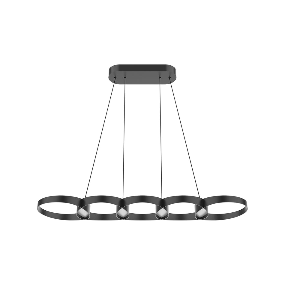 Maestro 38-in Black LED Linear Pendant by KUZCO
