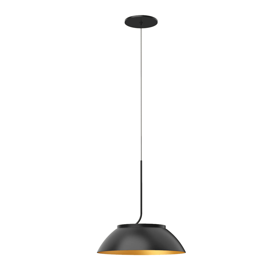 Magellan 12-in Black/Gold LED Pendant
