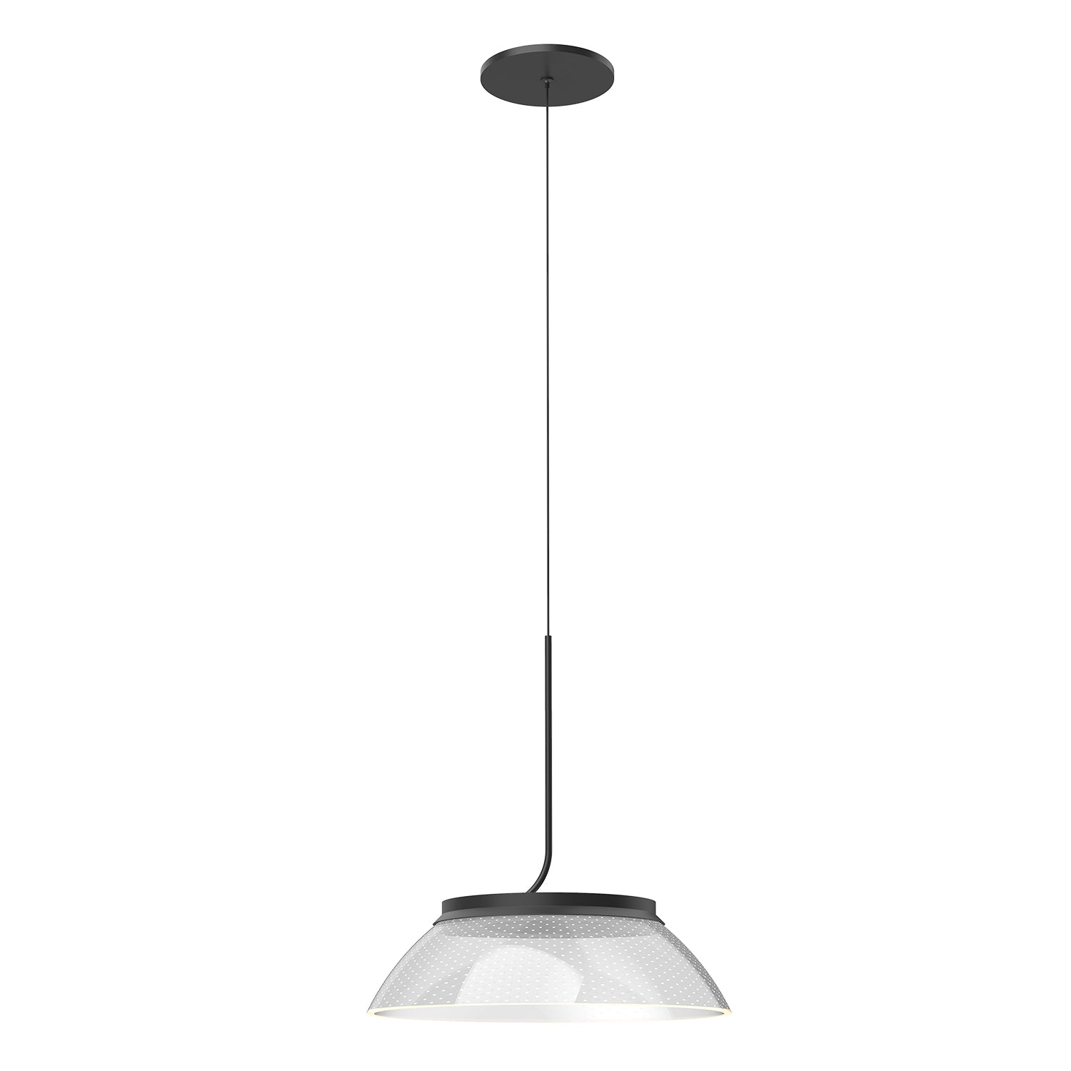 Magellan 12-in Black/Clear Acrylic Light Guide LED Pendant ...