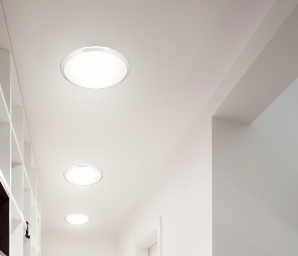Malta 15-in Chrome LED Flush Mount by KUZCO