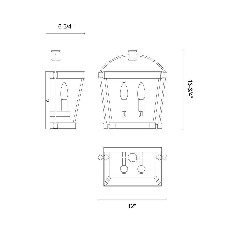 Manor Urban Bronze 2 Lights Wall/Vanity by ALORA