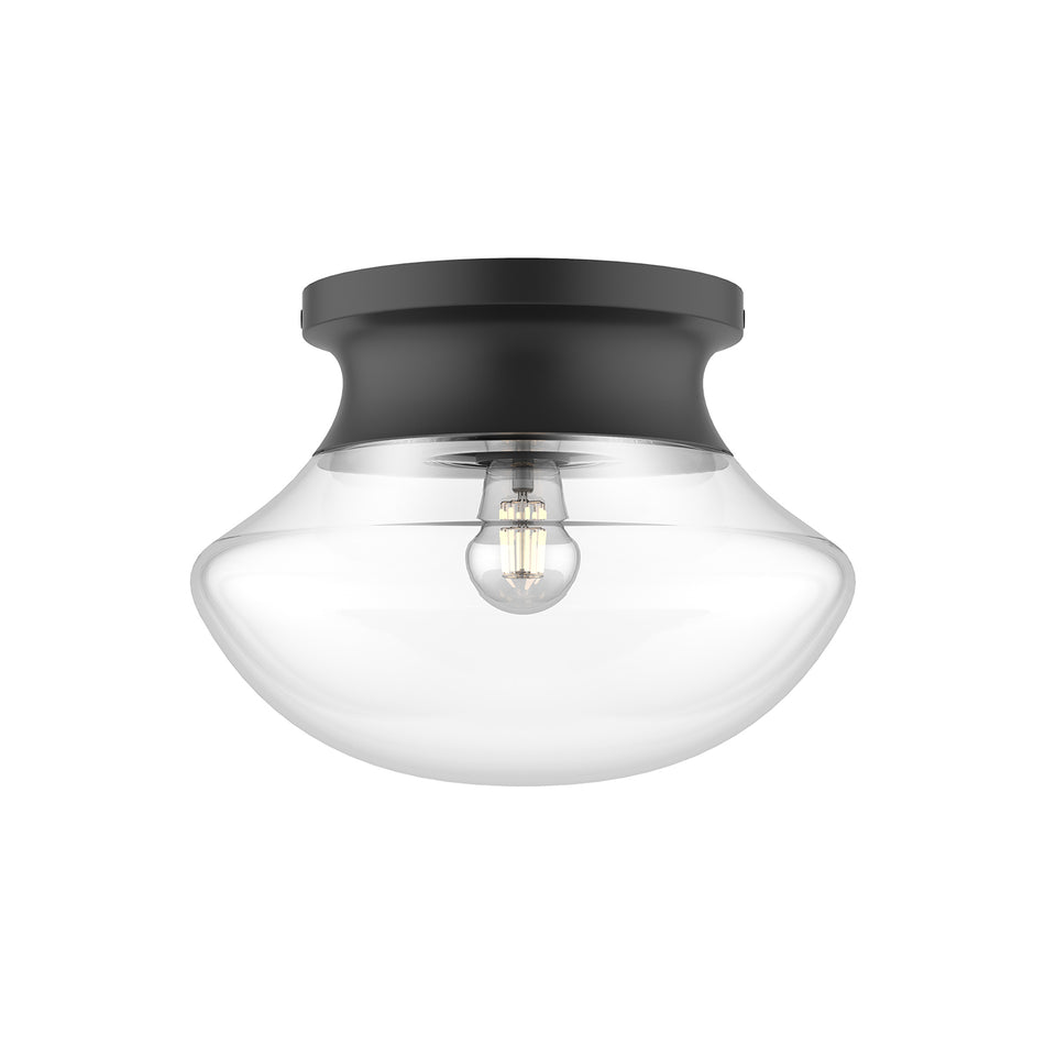 Marcel 11-in Matte Black 1 Light Flush Mount