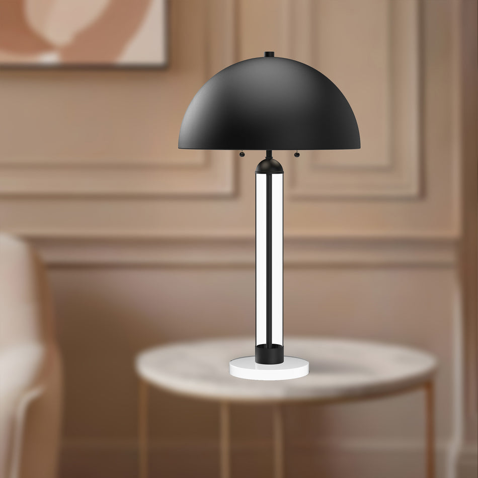 Margaux 18-in Matte Black 2 Lights Table Lamp by ALORA MOOD