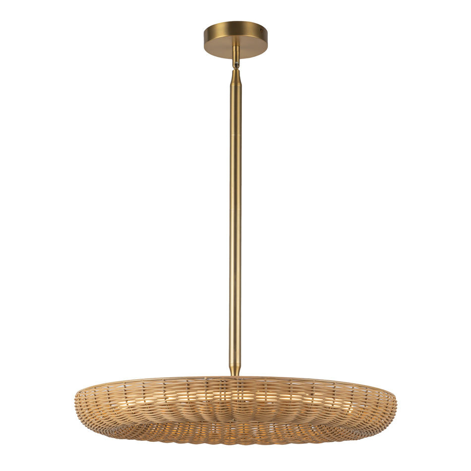 Maris 24-in Brushed Gold LED Chandelier by ALORA MOOD