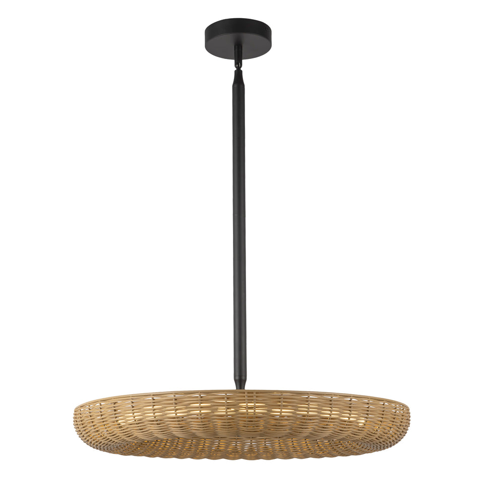 Maris 24-in Matte Black LED Chandelier by ALORA MOOD