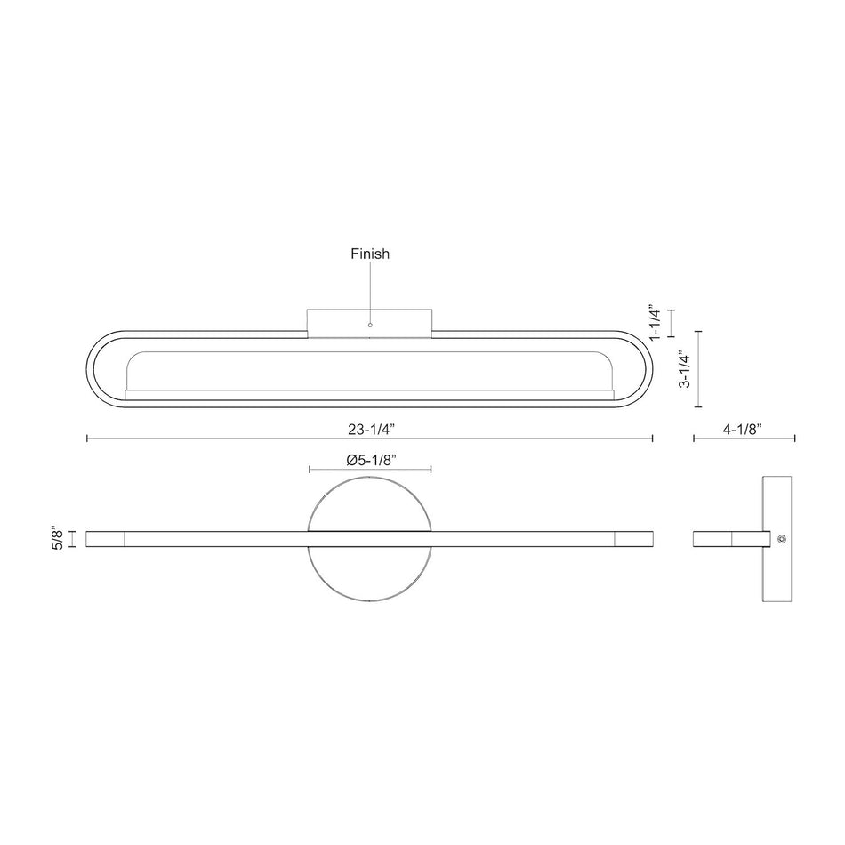 Marlon 24-in Brushed Nickel LED Vanity by KUZCO