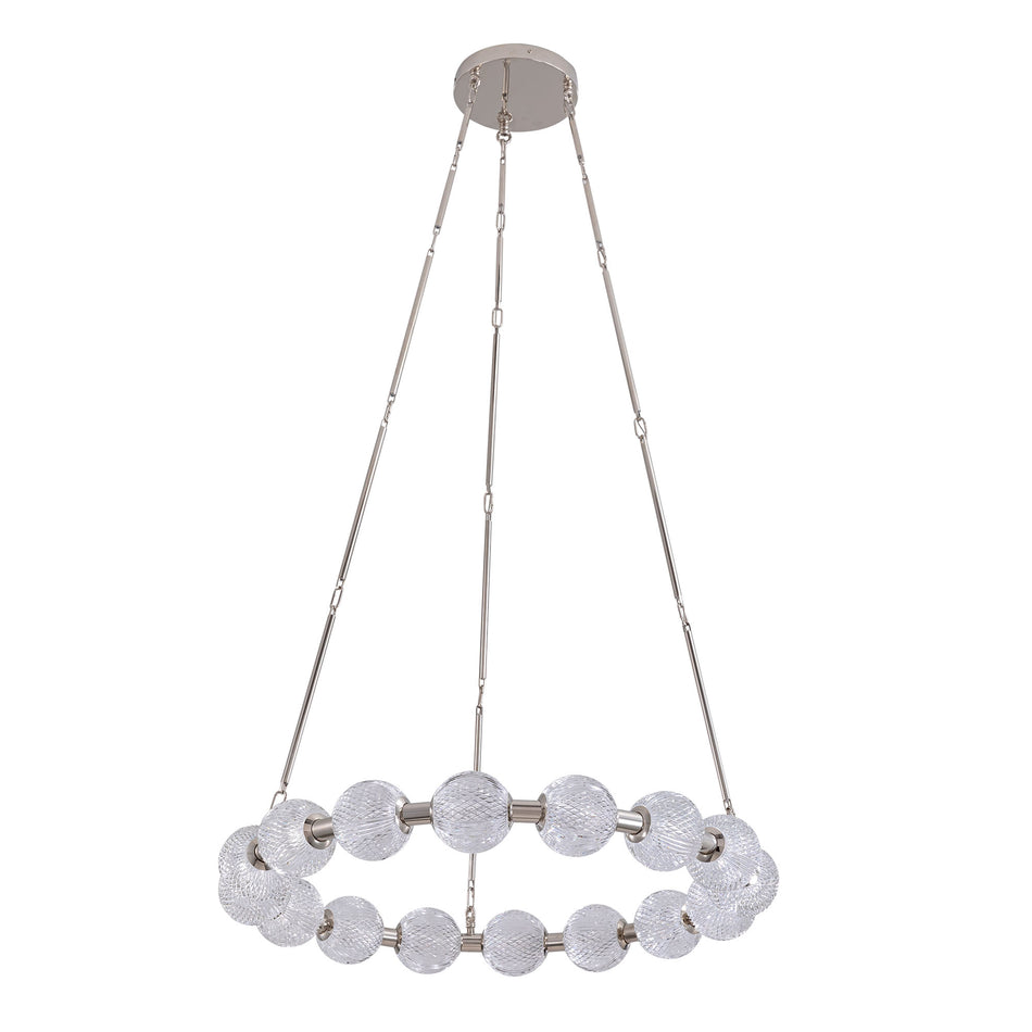 Marni 32-in Polished Nickel LED Chandelier by ALORA