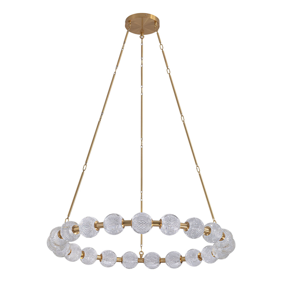 Marni 41-in Natural Brass LED Chandelier by ALORA