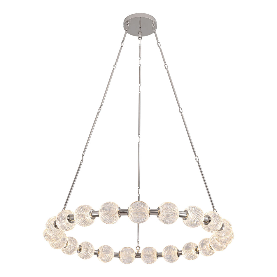 Marni 41-in Polished Nickel LED Chandelier