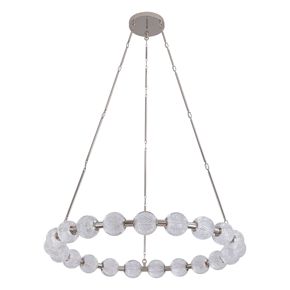 Marni 41-in Polished Nickel LED Chandelier by ALORA