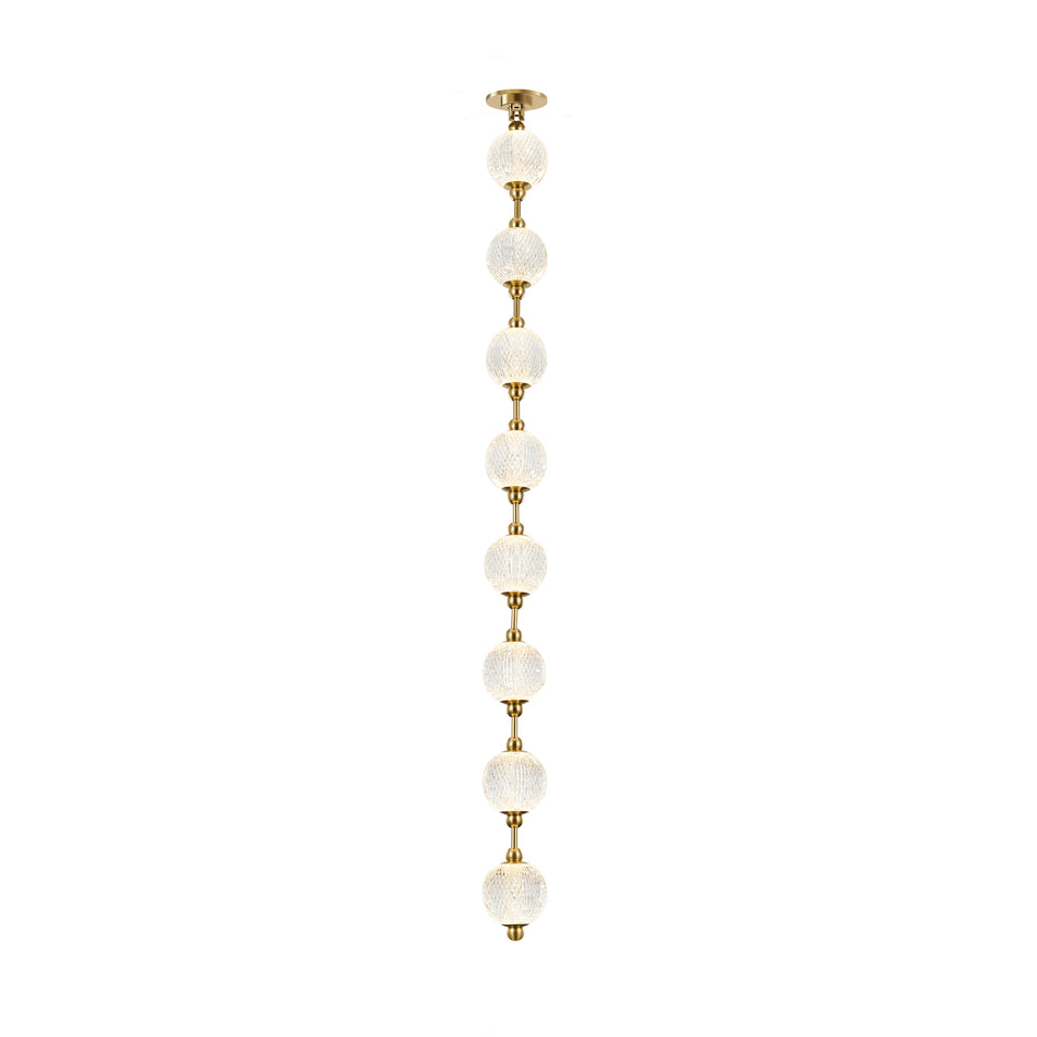 Marni 5-ft Natural Brass LED Pendant by ALORA