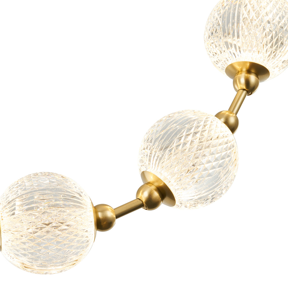 Marni 5-ft Natural Brass LED Pendant by ALORA