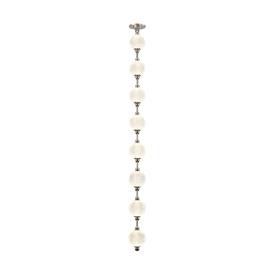 Marni 5-ft Polished Nickel LED Pendant by ALORA