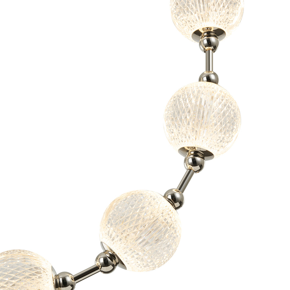 Marni 5-ft Polished Nickel LED Pendant by ALORA