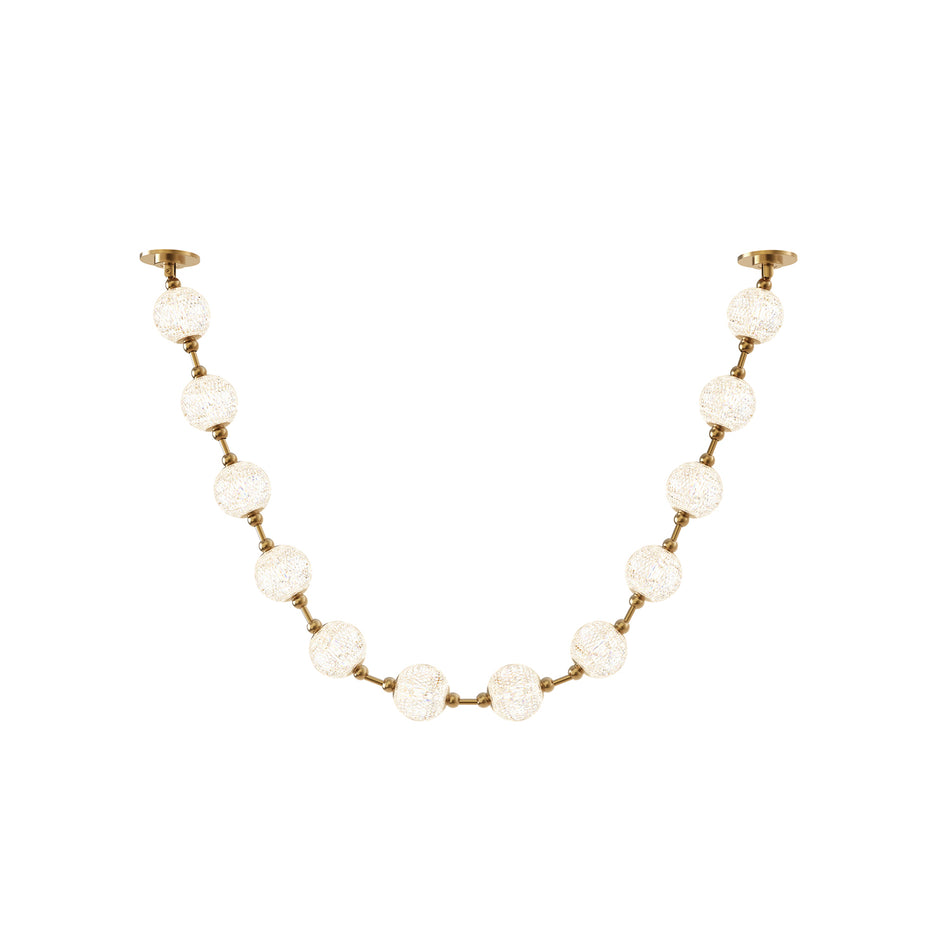 Marni 7-ft Natural Brass LED Pendant