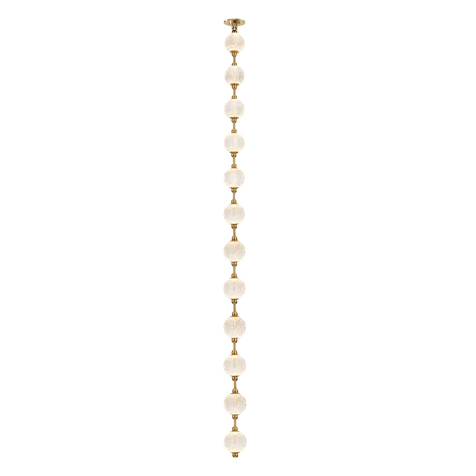 Marni 7-ft Natural Brass LED Pendant by ALORA