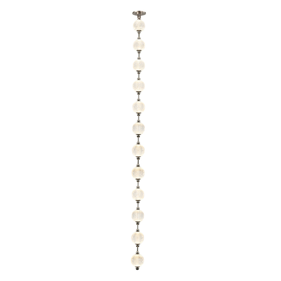 Marni 7-ft Polished Nickel LED Pendant by ALORA