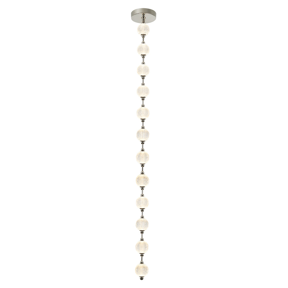 Marni 7-ft Polished Nickel LED Pendant by ALORA