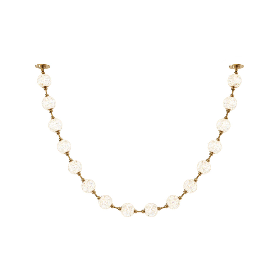 Marni 9.5-ft Natural Brass LED Pendant