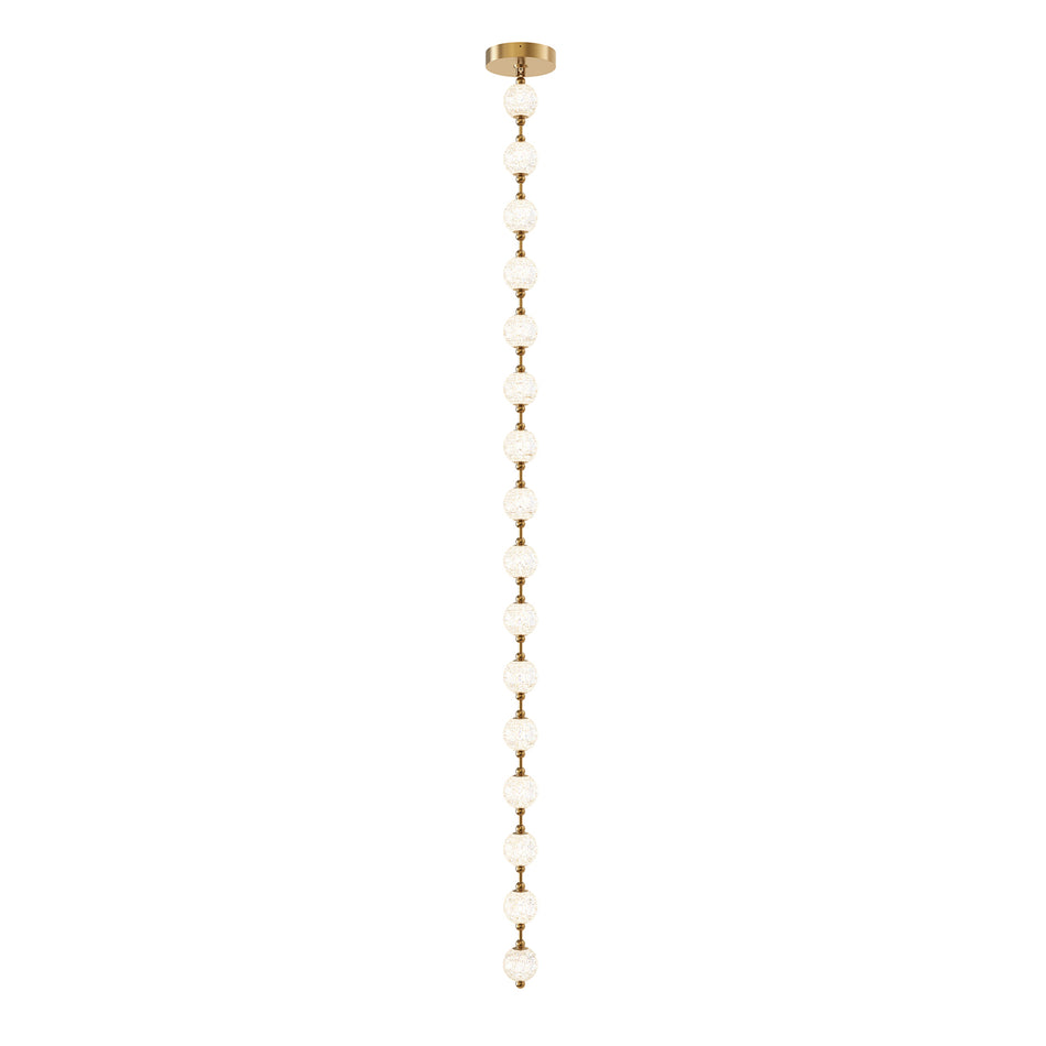 Marni 9.5-ft Natural Brass LED Pendant by ALORA