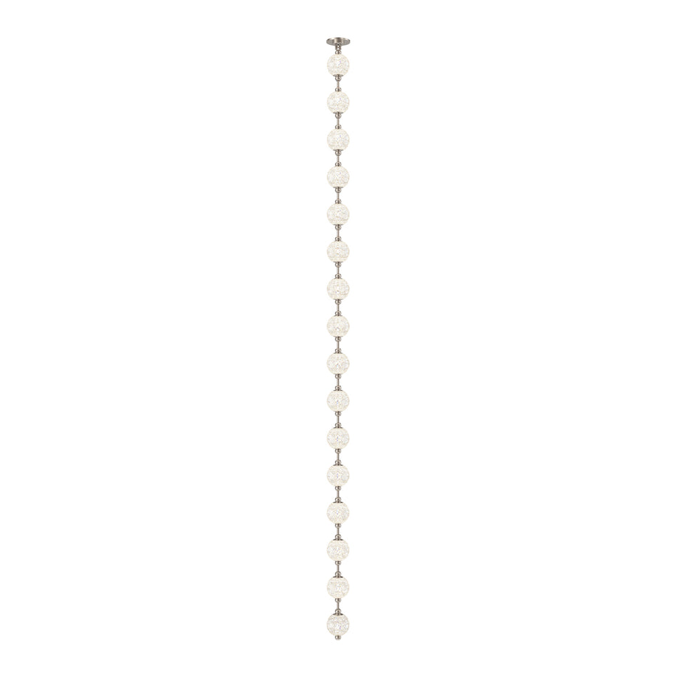 Marni 9.5-ft Polished Nickel LED Pendant by ALORA