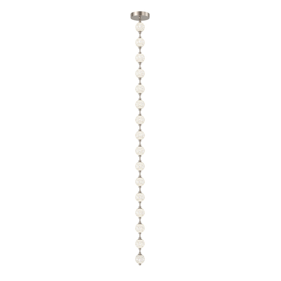 Marni 9.5-ft Polished Nickel LED Pendant by ALORA