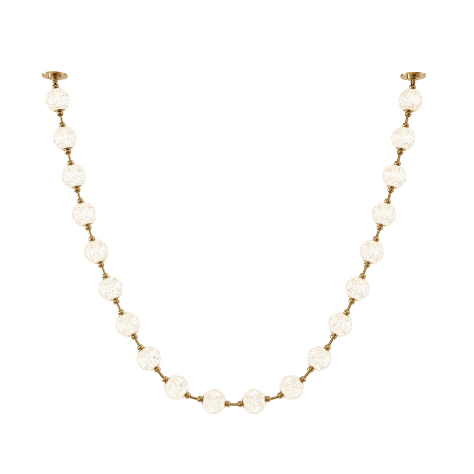 Marni 12-ft Natural Brass LED Pendant