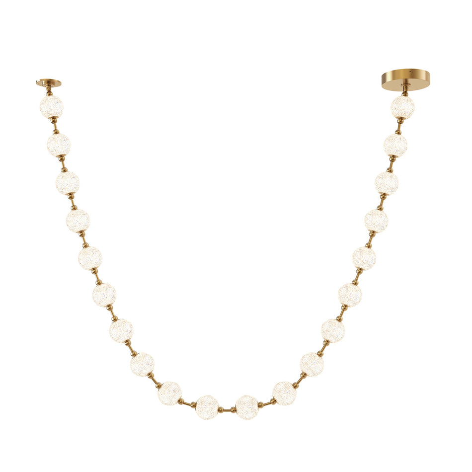 Marni 12-ft Natural Brass LED Pendant